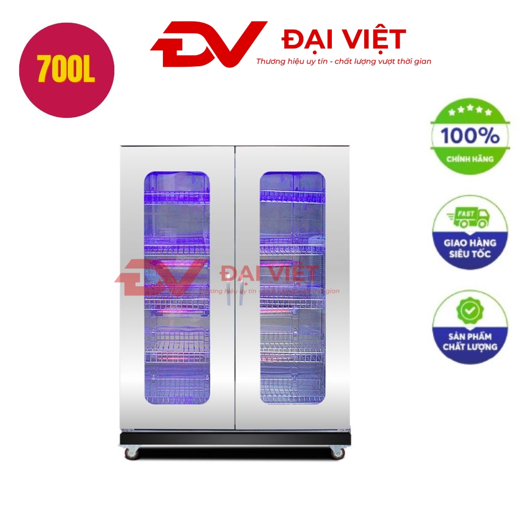 Tủ Sấy Bát 700L 2 Cánh Kính