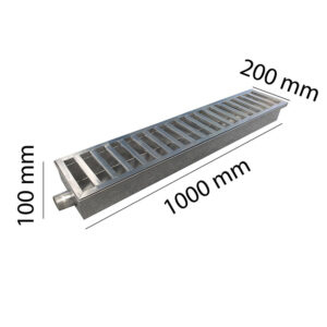 thoát sàn inox cho nhà hàng 100x20x10cm Độ dày nắp 1mm