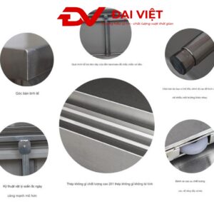 Tủ inox cửa lùa 2 tầng cho nhà bếp Thông Số Kỹ Thuật của Tủ Inox Cửa Lùa