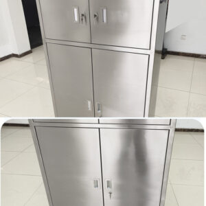 Tủ quần áo inox 4 cửa 850x300x1600mm mỗi ngăn có ổ khóa riêng biệt giúp bảo mật tài liệu