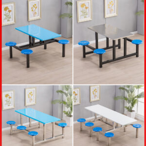 bàn ăn công nghiệp inox 10 ghế 200x140x75cm Bàn ghế ăn công nghiệp inox này dùng trong quán ăn, nhà ăn