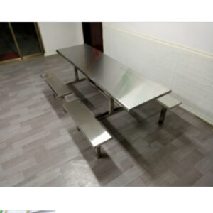 bàn ăn công nghiệp inox 200x140x75cm Các mối hàn được thực hiện bằng công nghệ hàn TIG có khí Ar bảo vệ chống oxi hóa