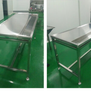 bàn bếp inox 200x70x75cm Khung bằng inox 304 được gia cố thêm các thanh tăng cứng