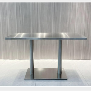 bàn inox chữ nhật 120x60x74cm có chân có cao su chống trượt