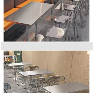 bàn inox chữ nhật 120x60x75cm có thanh tăng cứng inox hộp 25×25 mm