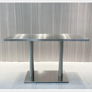 bàn inox chữ nhật 120x60x75cm dùng trong gia đình, nhà hàng, quán ăn, nhà ăn công nhân