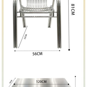 bàn inox chữ nhật 120x70x74cm có chân bàn bằng hộp inox 40×40 mm