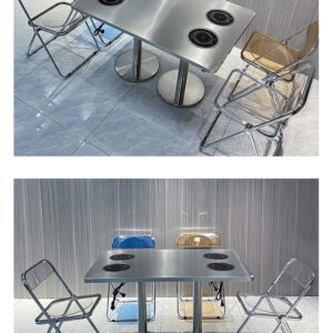 bàn inox chữ nhật 130x80x74cm sử dụng máy chấn CNC giúp các mép gấp an toàn, bền bỉ và đẹp mắt.