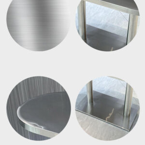 bàn inox chữ nhật bo góc 120x60x74cm có tăng cứng mặt bàn