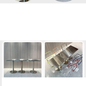 bàn inox chữ nhật chân đôi 120x80x74cm có thanh tăng cứng inox hộp 25×25 mm