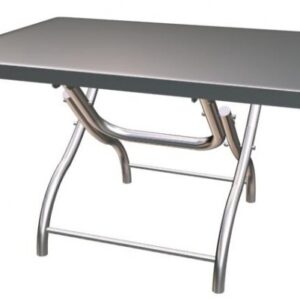 bàn inox chữ nhật xếp gọn 120x60x72cm có chân có cao su chống trượt