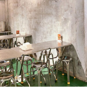 bàn inox chữ nhật xếp gọn 120x60x75cm dùng trong gia đình, nhà hàng, quán ăn, nhà ăn công nhân