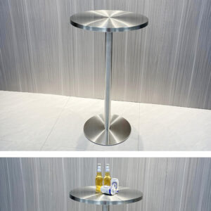 bàn inox tròn 50x105cm dùng trong gia đình, nhà hàng, quán ăn, nhà ăn công nhân