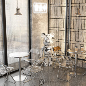 bàn inox tròn 50x75cm với khung bằng inox 304 được gia cố thêm các thanh tăng cứng