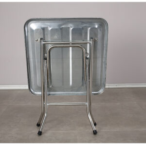 bàn inox vuông 60x60x72cm với khung bằng inox 304 được gia cố thêm các thanh tăng cứng