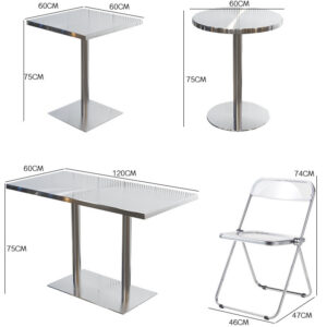 bàn inox vuông 60x60x75cm có chân có cao su chống trượt