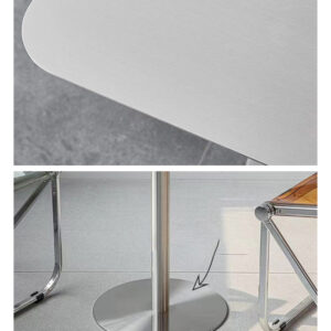 bàn inox vuông 70x70x74cm có chân có cao su chống trượt