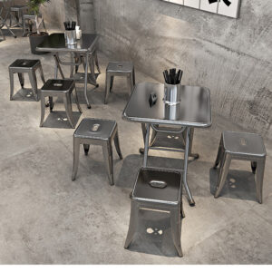 bàn inox vuông 90x90x75cm dùng trong gia đình, nhà hàng, quán ăn, nhà ăn công nhân