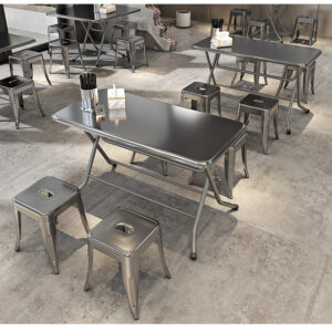 bàn inox vuông 90x90x75cm với các mối hàn được thực hiện bằng công nghệ hàn TIG có khí Ar bảo vệ chống oxi hóa