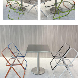 bàn inox vuông chân tròn 50x50x74cm dùng trong gia đình, nhà hàng, quán ăn, nhà ăn công nhân