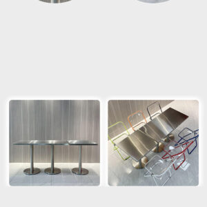 bàn inox vuông chân tròn 80x80x74cm có thanh tăng cứng inox hộp 25×25 mm