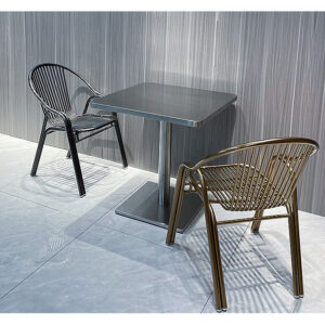 bàn inox vuông chân vuông 60x60x74cm có chân có cao su chống trượt