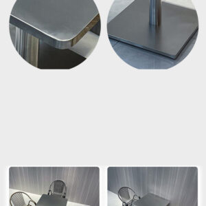 bàn inox vuông chân vuông 60x60x74cm dùng trong gia đình, nhà hàng, quán ăn, nhà ăn công nhân