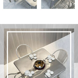 bàn inox vuông có lỗ 110x110x75cm với các mối hàn được thực hiện bằng công nghệ hàn TIG có khí Ar bảo vệ chống oxi hóa