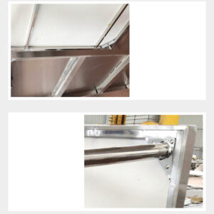 bàn sơ chế inox 2 tầng 150x80x80cm 2 tầng với tầng trên sơ chế thức ăn, tầng dưới dùng để chứa đồ đạc