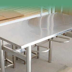 bộ bàn ăn inox 4 ghế 120x60x75cm có vật Liệu ống tròn phi 32