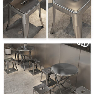 ghế đôn inox 40x40x45cm Mặt ghế bọc nệm hoặc inox