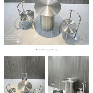 ghế dựa inox 40x42x77cm Sử dụng máy chấn CNC giúp các mép gấp an toàn, bền bỉ và đẹp mắt