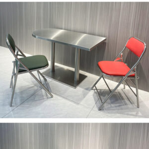 ghế dựa inox 44x53x85cm Sử dụng máy chấn CNC giúp các mép gấp an toàn, bền bỉ và đẹp mắt