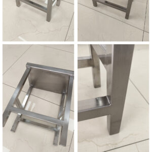 ghế inox cao 340x240x450mm Mặt ghế bọc nệm hoặc inox