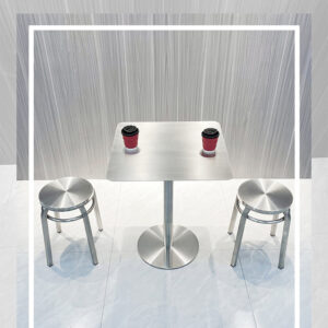 ghế inox tròn 45x30cm Vật Liệu ống tròn phi 32.