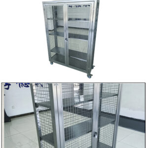 tủ chén inox 1200x400x1700mm Cánh khung kính 5mm cường lực