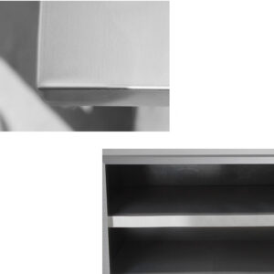 tủ chén inox 2 cửa 1500x600x800mm Độ bền cao và không xảy ra các phản ứng hóa học khi tiếp xúc với môi trường bên ngoài