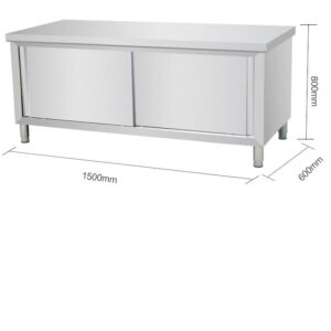 tủ chén inox 2 cửa 1500x600x800mm Số cửa 2 cửa trượt với 4 ngăn chứa đồ