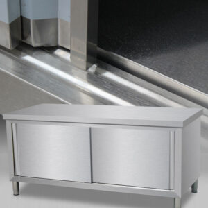 tủ chén inox 2 cửa 1500x600x800mm khay đựng chén bát lắp 4 khung viền láp 6mm