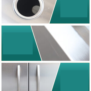 tủ chén inox 2 của có bồn rửa 2500x600x800mm Độ bền cao, không gỉ sét