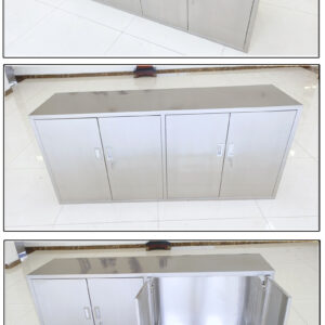 tủ chén inox 4 cửa 2000x600x800mm Màu sắc inox trắng