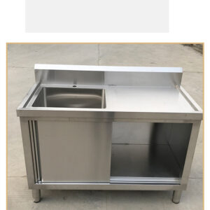 tủ chén inox có bồn rửa 1200x500x700mm Số cửa 2 cửa trượt với 4 ngăn chứa đồ