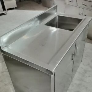 tủ chén inox có bồn rửa 900x500x800mm Màu sắc inox trắng