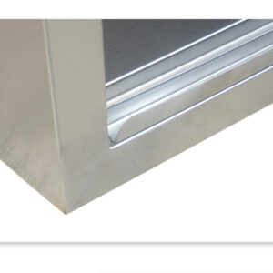 tủ chén inox cửa trượt 1000x500x800mm Cánh khung kính 5mm cường lực