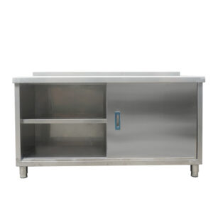 tủ chén inox cửa trượt 1000x500x800mm Dùng để đựng chén bát, bát đĩa, xoong nồi, đựng ly tách trong trường mầm non