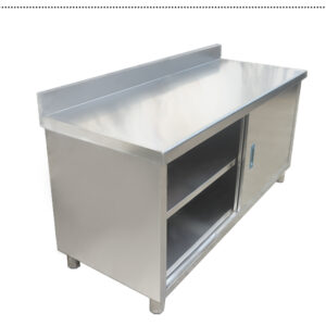 tủ chén inox cửa trượt 1000x500x800mm Màu sắc inox trắng