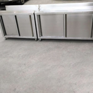 tủ chén inox cửa trượt 1200x500x700mm Cánh khung kính 5mm cường lực