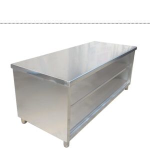 tủ chén inox cửa trượt 2500x800x800mm Màu sắc inox trắng