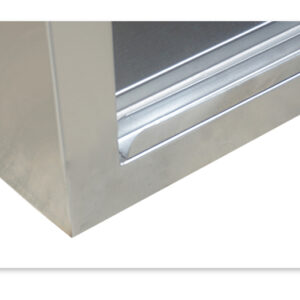 tủ chén inox cửa trượt 2500x800x800mm khay đựng chén bát lắp 4 khung viền láp 6mm