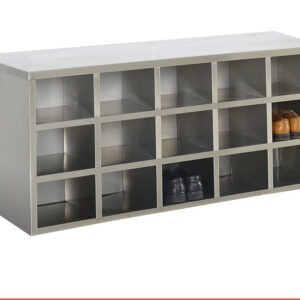 tủ giầy inox 15 hộc 1500x600x600 dùng trong phòng sạch, xưởng sản xuất hoặc gia đình